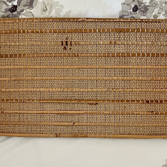 Vintage Woven Straw Envelope Bag. Vintage Saks Fifth Avenue Envelope Clutch! - Picture 5 of 7